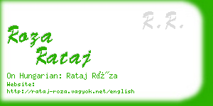 roza rataj business card